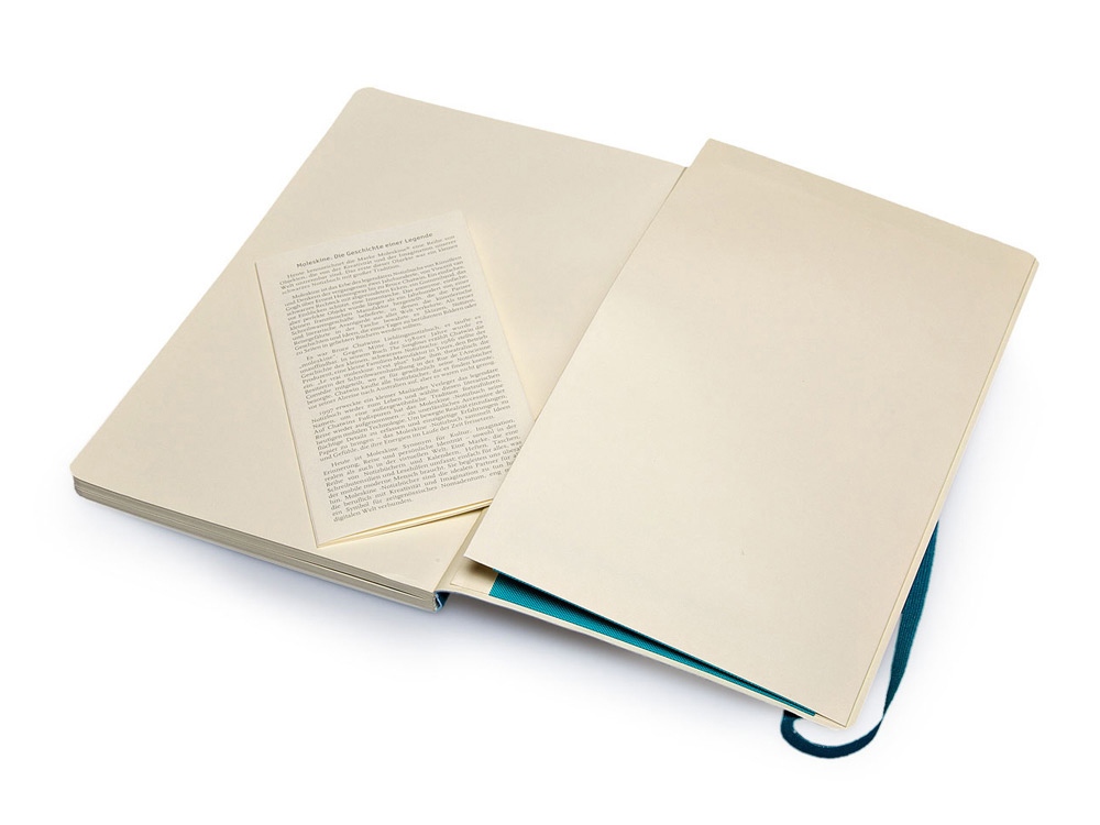 Записная книжка Moleskine Classic Soft (нелинованный), Large (13х21см), бирюзовый Записная книжка Moleskine Classic Soft (нелинованный), Large (13х21см), бирюзовый