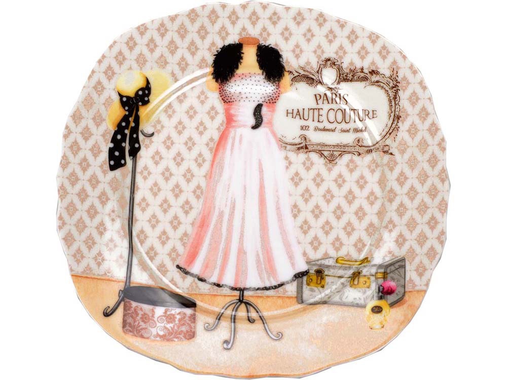 Набор из четырех десертных тарелок Высокая мода