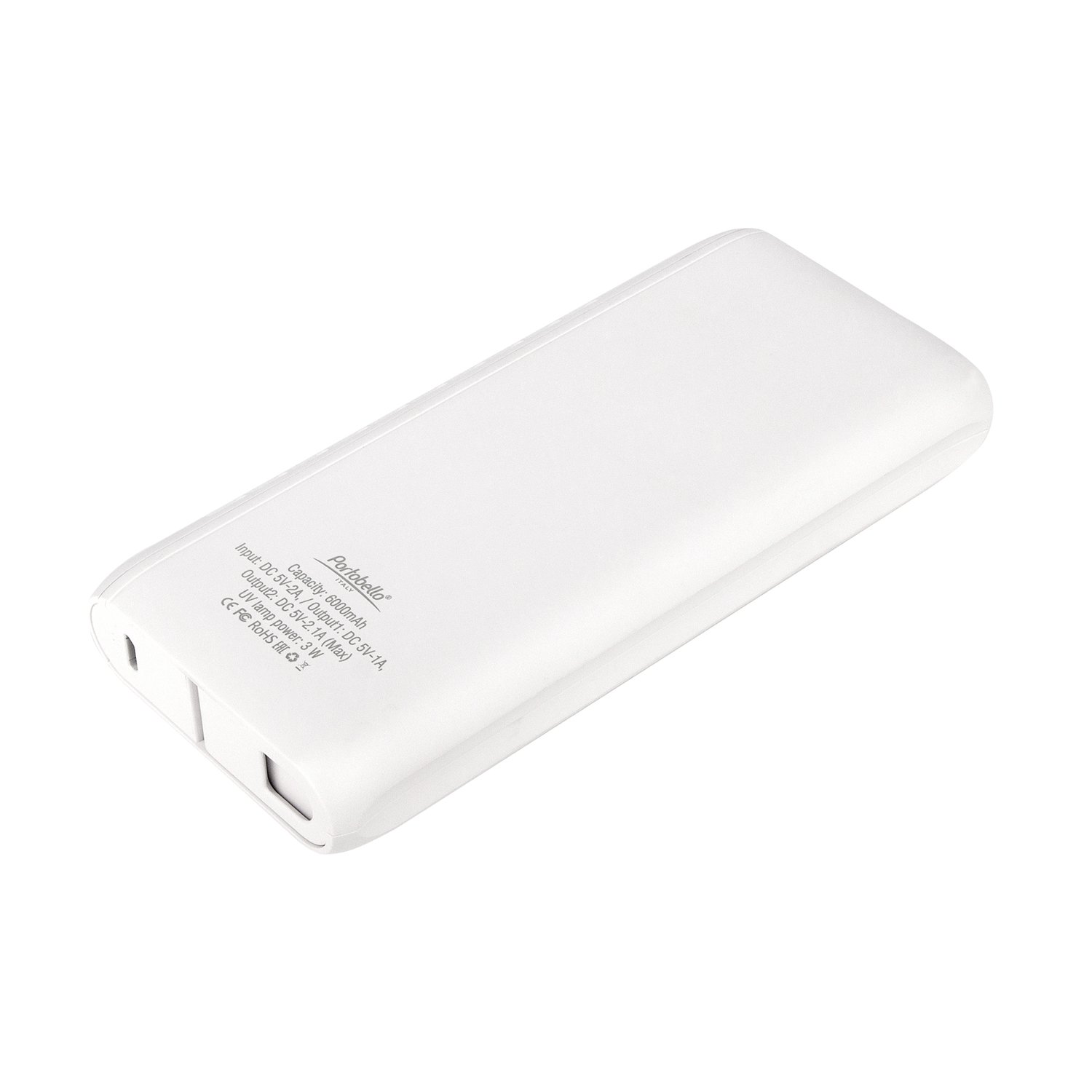 внешний аккумулятор, uno, 6000mah c встроенной уф лампой, белый, заказать внешний аккумулятор, uno, 6000mah c встроенной уф лампой, белый, купить внешний аккумулятор, uno, 6000mah c встроенной уф лампой, белый, приобрести в Москве внешний аккумулятор, uno, 6000mah c встроенной уф лампой, белый Каталог Внешний аккумулятор, Uno, 6000mah c встроенной УФ лампой, белый от интернет-магазина «7 Сувениров»