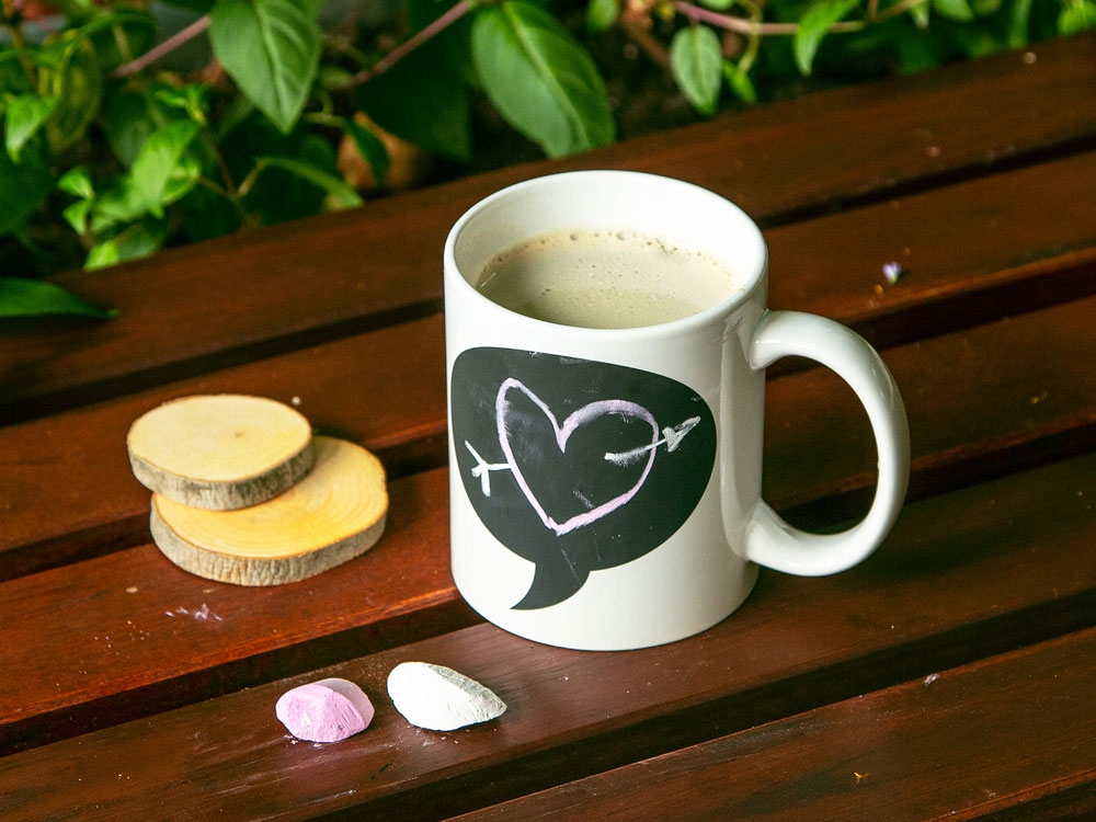 Кружка с покрытием для рисования мелом  Tiza, 320 мл