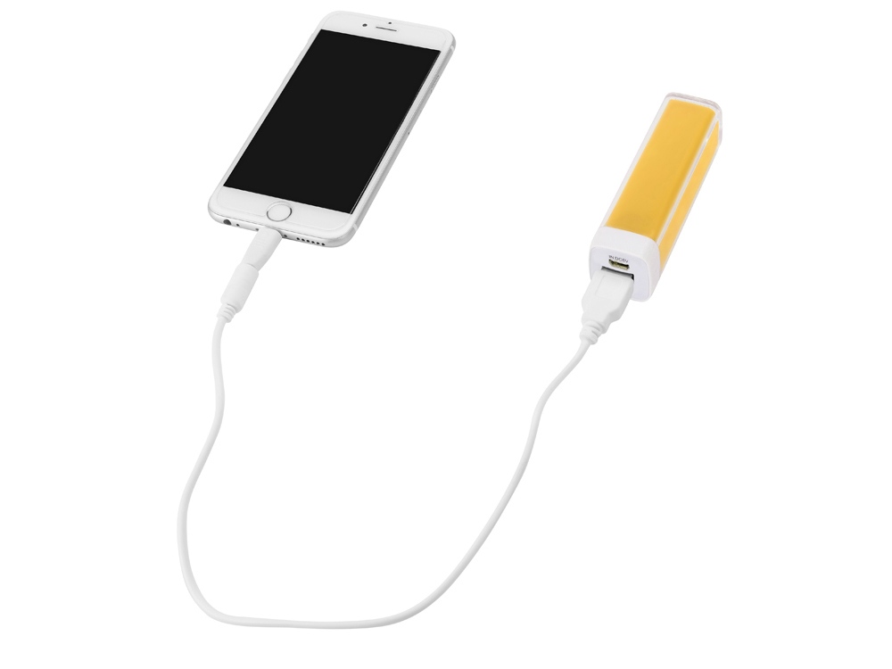Портативное зарядное устройство Ангра, 2200 mAh, желтый Портативное зарядное устройство Ангра, 2200 mAh, желтый