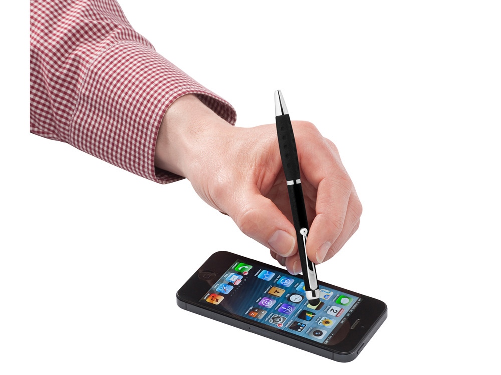 Ручка-стилус шариковая Ziggy черные чернила, черный