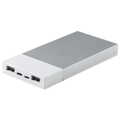 Универсальный аккумулятор "Slim Pro" (10000mAh),белый, 13,8х6,7х1,5 см,пластик,металл Универсальный аккумулятор "Slim Pro" (10000mAh),белый, 13,8х6,7х1,5 см,пластик,металл