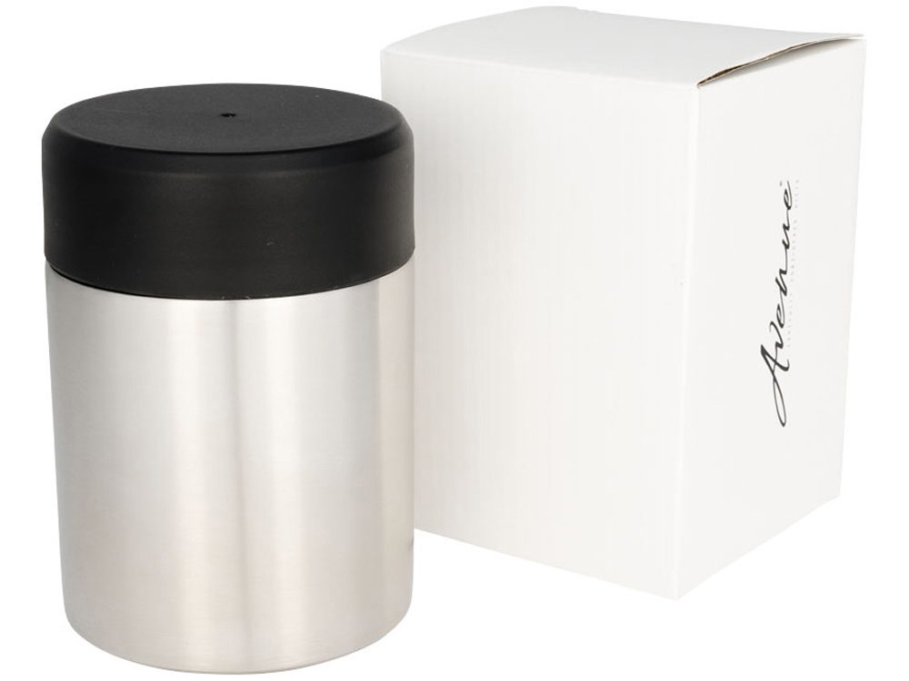 Пищевой контейнер Food, серебристый/черный