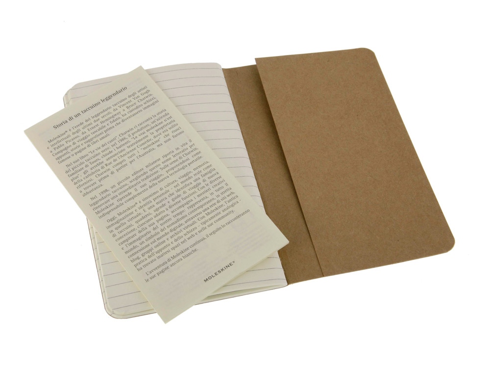 Записная книжка Moleskine Cahier (в линейку, 3 шт.), Pocket (9х14см), бежевый Записная книжка Moleskine Cahier (в линейку, 3 шт.), Pocket (9х14см), бежевый