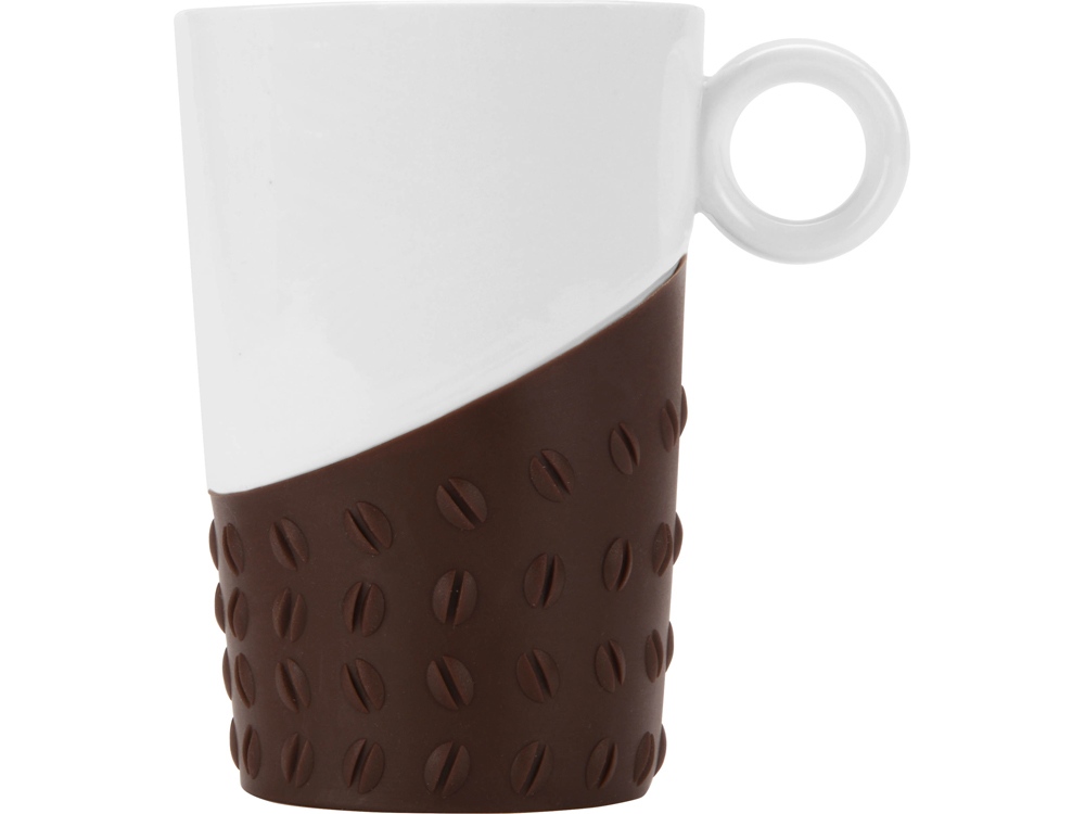 Кружка Кофемания 370мл, белый/коричневый