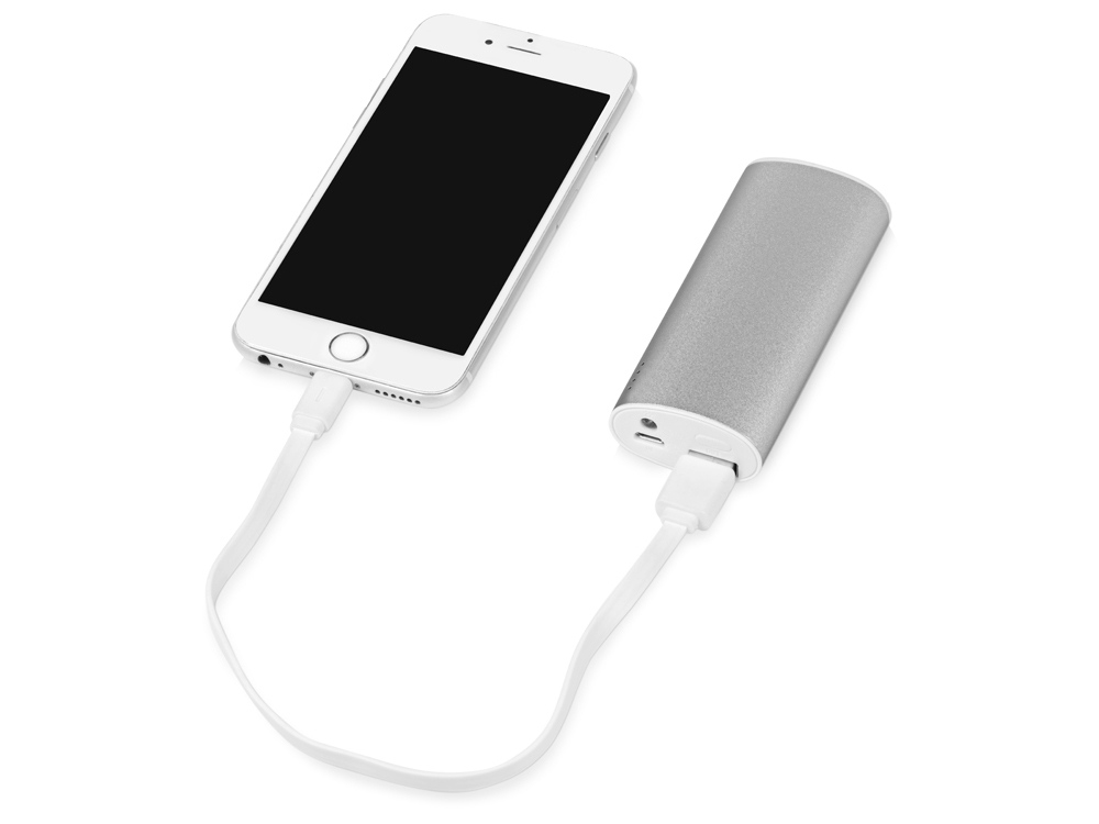 Портативное зарядное устройство Квазар, 4400 mAh, серебристый Портативное зарядное устройство Квазар, 4400 mAh, серебристый