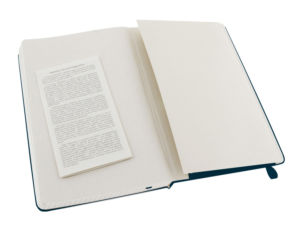 Записная книжка Moleskine Classic (в клетку) в твердой обложке, Large (13х21см), голубой сапфир Записная книжка Moleskine Classic (в клетку) в твердой обложке, Large (13х21см), голубой сапфир