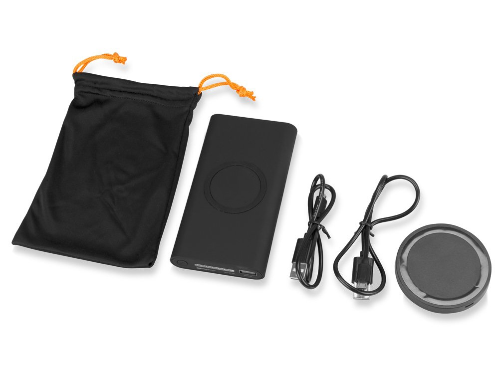 Портативный набор с беспроводным зарядным устройством (power bank) Force, 8000 mAh Портативный набор с беспроводным зарядным устройством (power bank) Force, 8000 mAh