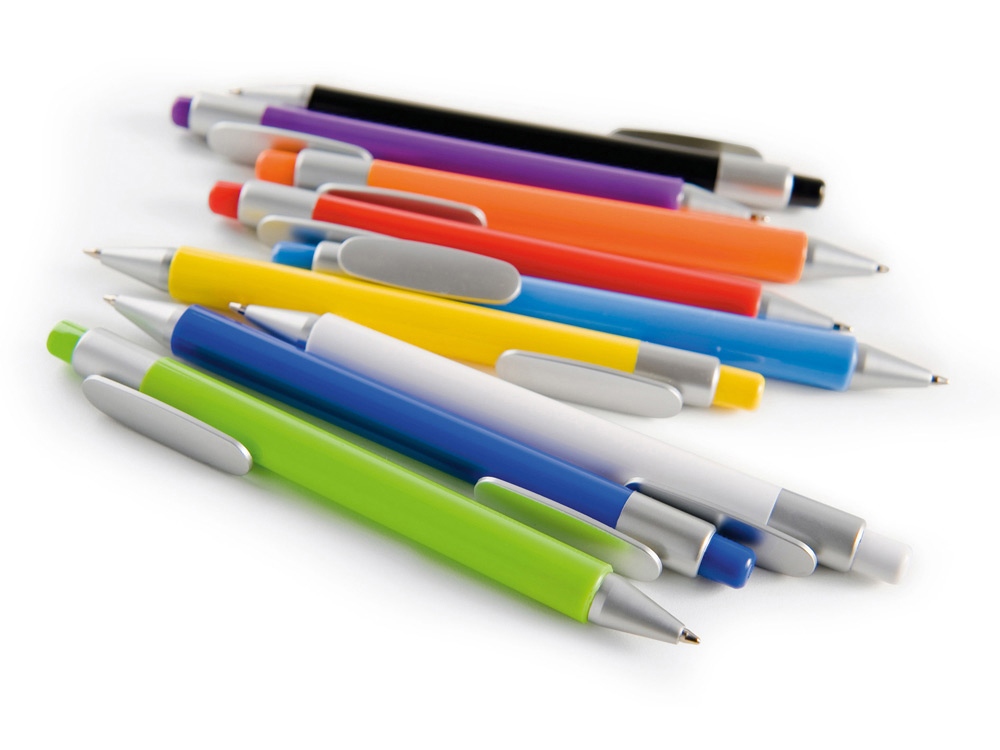 Ручка шариковая Athens черные чернила, белый