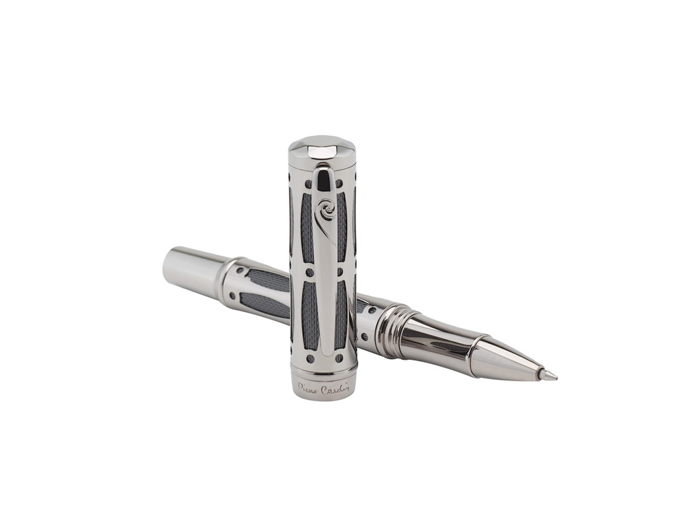 Ручка -роллер Pierre Cardin THE ONE. Цвет - пушечная сталь и черный. Упаковка L