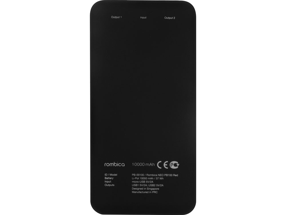 Внешний аккумулятор Rombica NEO PB100 Gray, темно-серый Внешний аккумулятор Rombica NEO PB100 Gray, темно-серый