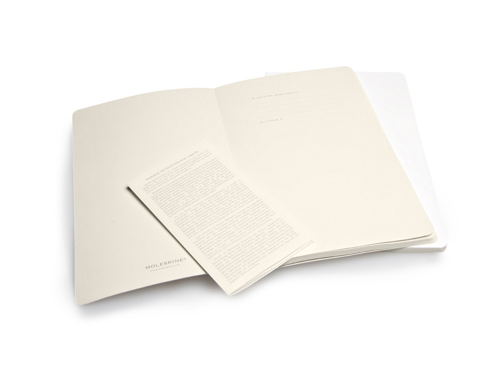 Записная книжка Moleskine Volant (в линейку, 2 шт.), Large (13х21см), белый Записная книжка Moleskine Volant (в линейку, 2 шт.), Large (13х21см), белый