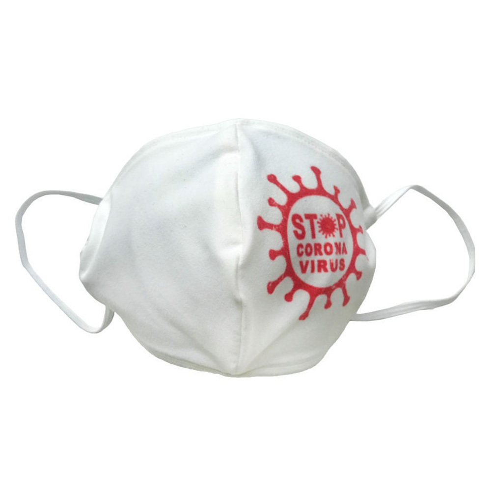 Каталог Маска из нейлона многоразовая с принтом 'Stop coronavirus' от интернет-магазина «7 Сувениров»