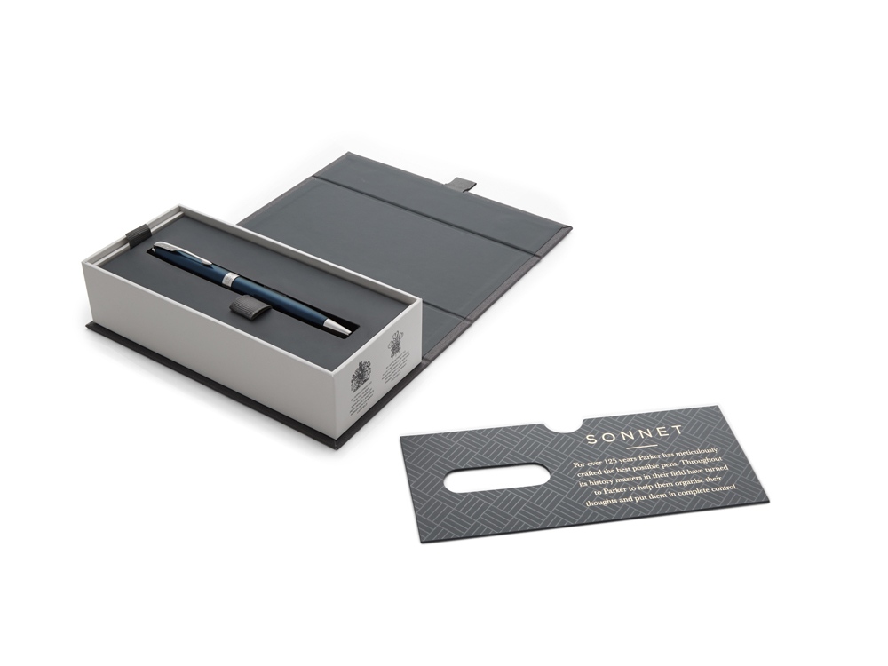 Ручка шариковая Parker Sonnet Core Subtle Blue CT, синий/серебристый