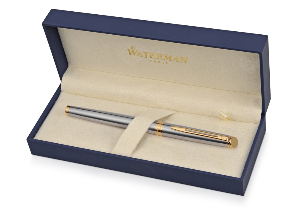 Ручка роллер Waterman Hemisphere Stainless Steel GT F, серебристый/золотистый