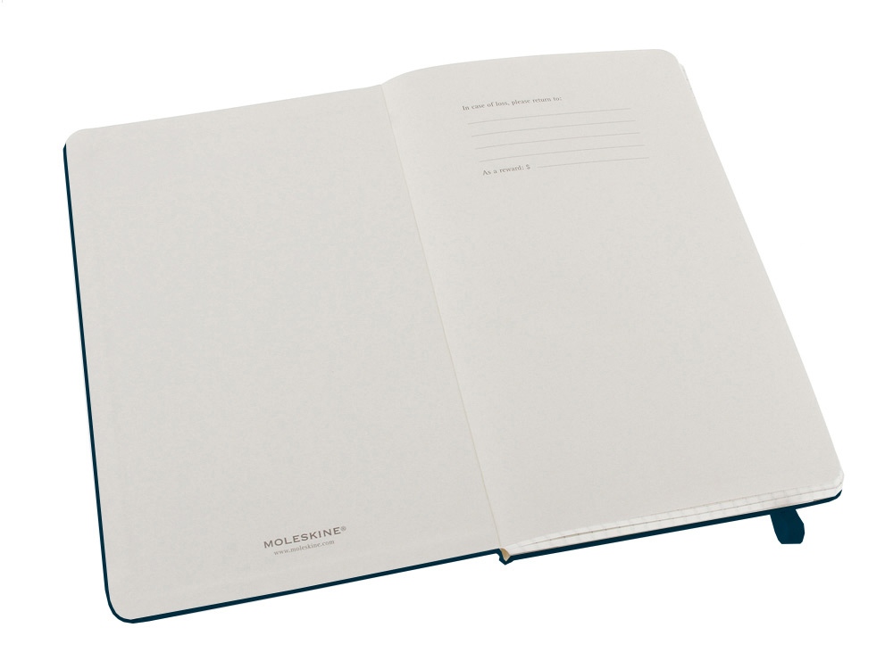 Записная книжка Moleskine Classic (в клетку) в твердой обложке, Large (13х21см), голубой сапфир Записная книжка Moleskine Classic (в клетку) в твердой обложке, Large (13х21см), голубой сапфир