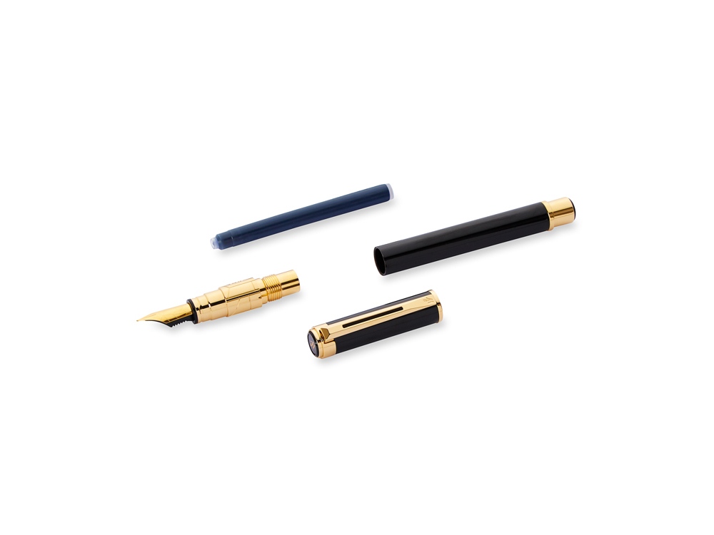 Ручка перьевая Waterman Perspective Black GT F, черный/золотистый