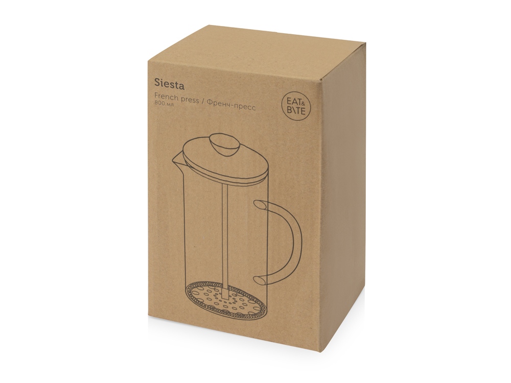 Френч-пресс с деревянной крышкой Siesta, 800мл