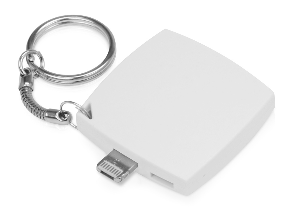 Портативное зарядное устройство-брелок Saver, 600 mAh, белый Портативное зарядное устройство-брелок Saver, 600 mAh, белый