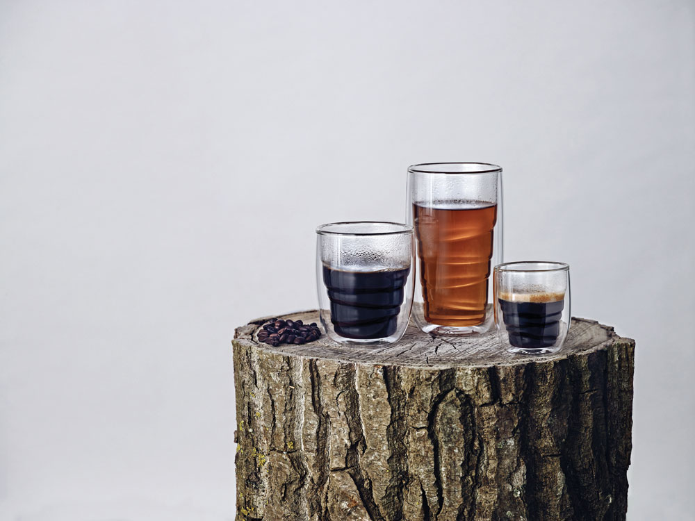 Стаканы Elements Wood 2 шт. 75 мл., прозрачный