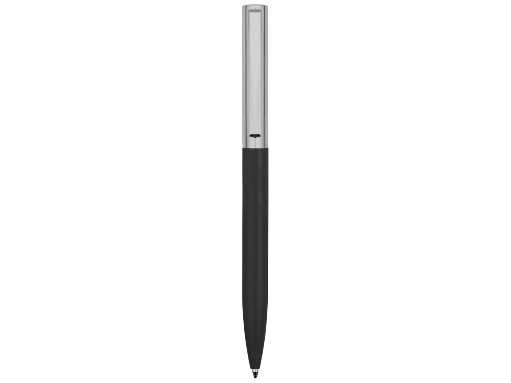 Ручка металлическая soft-touch шариковая Tally с зеркальным слоем, серебристый/черный