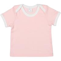 Каталог Футболка детская с коротким рукавом Baby Prime, розовая с молочно-белым от интернет-магазина «7 Сувениров»