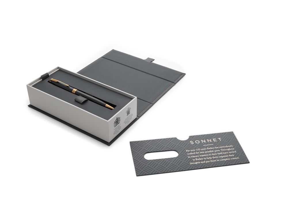 Ручка шариковая Parker Sonnet Core Black Lacquer GT, черный/золотистый