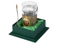 Каталог Подстаканник с хрустальным стаканом и ложкой Российский от интернет-магазина «7 Сувениров»