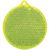 Каталог Пешеходный светоотражатель «Круг», неон-желтый от интернет-магазина «7 Сувениров»