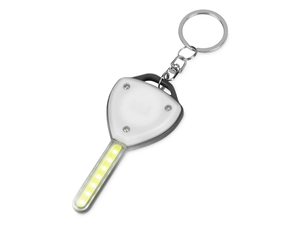 Брелок-фонарик COB Switch, белый/серый Брелок-фонарик COB Switch, белый/серый