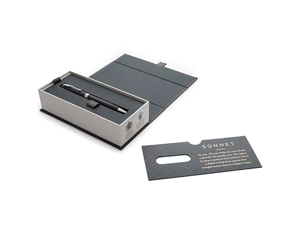 Ручка шариковая Parker Sonnet Core Matte Black CT, черный/серебристый