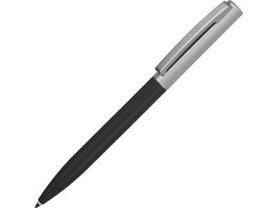 Ручка металлическая soft-touch шариковая Tally с зеркальным слоем, серебристый/черный