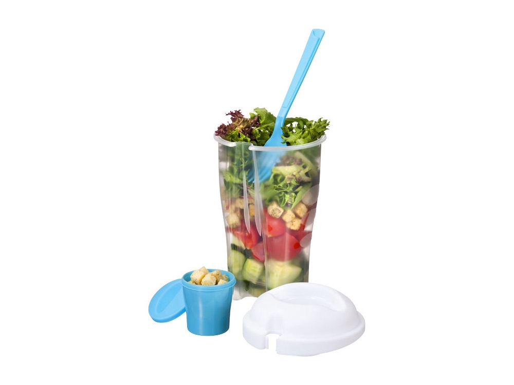 Набор для салата Shakey: салатник, вилка, контейнер для соуса