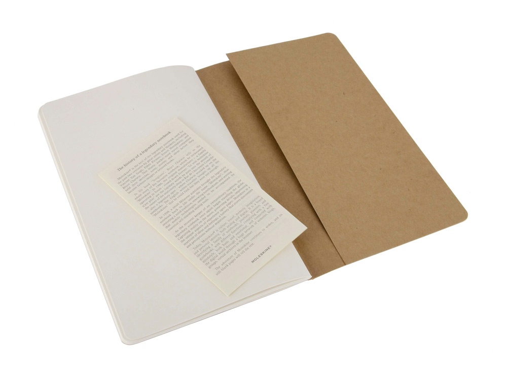 Записная книжка Moleskine Cahier (нелинованный, 3 шт.), Large (13х21см), бежевый Записная книжка Moleskine Cahier (нелинованный, 3 шт.), Large (13х21см), бежевый